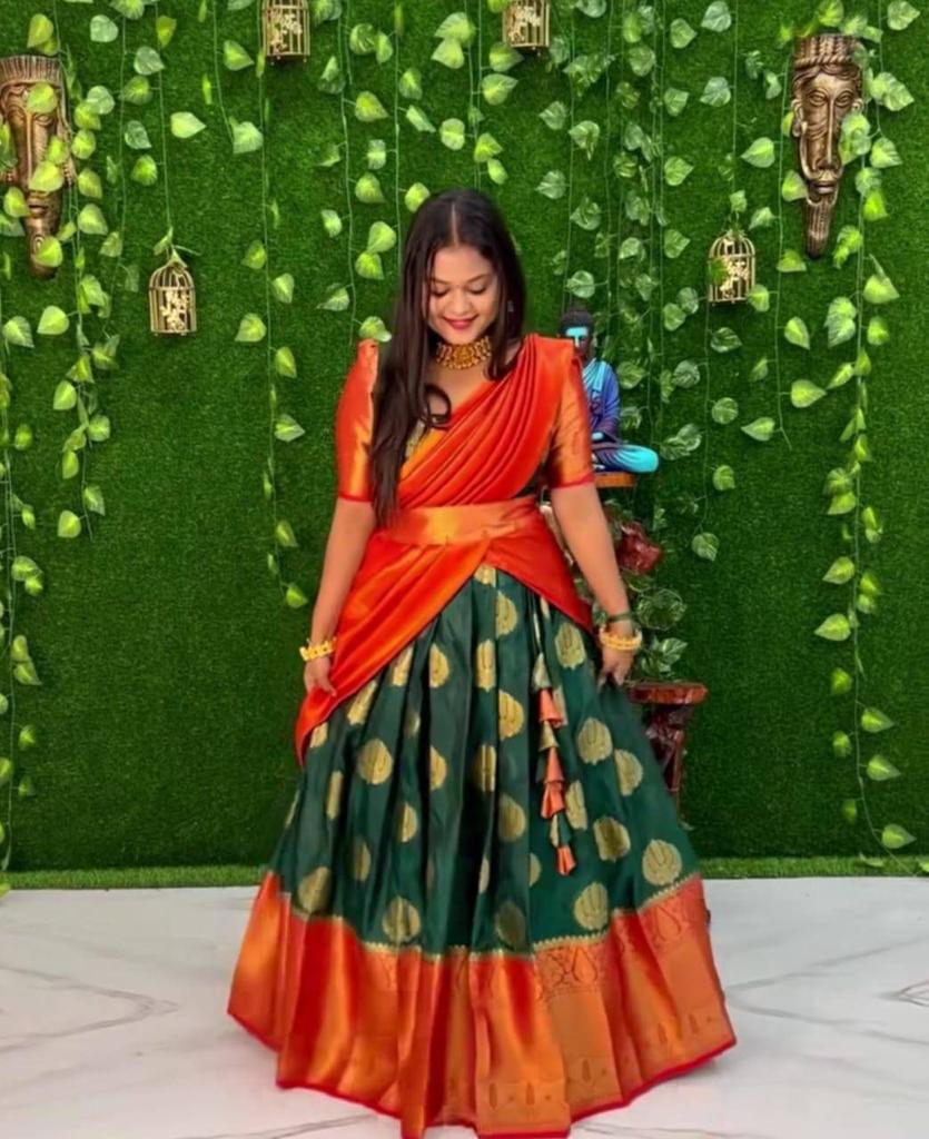 Kanjivaram Silk Half Saree sets