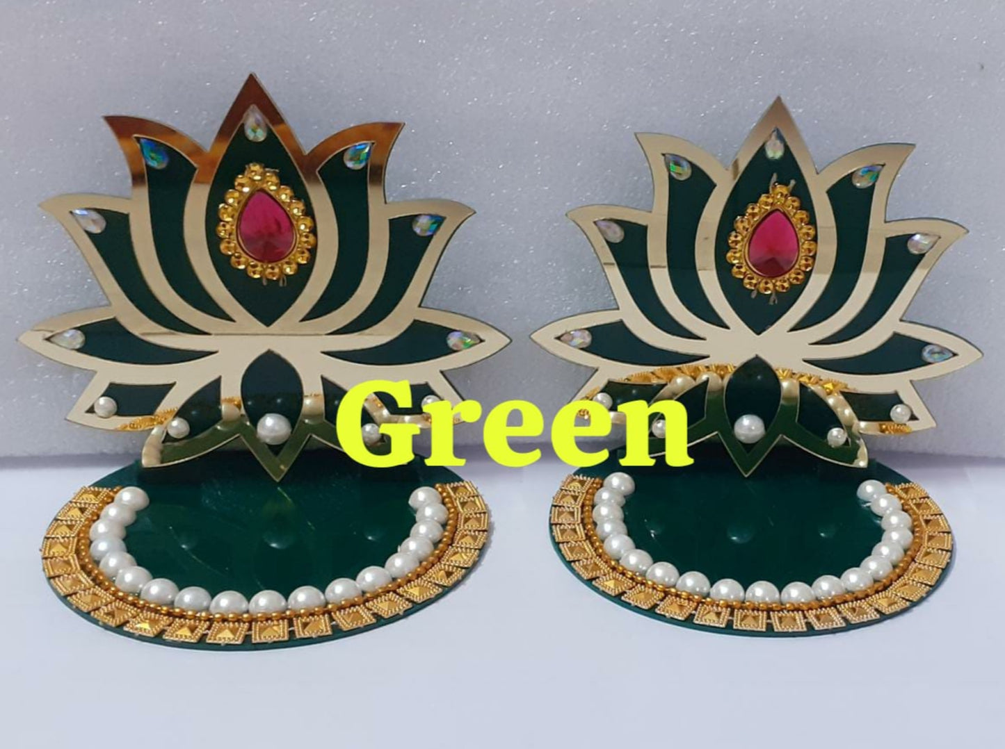 Lotus diya stands
