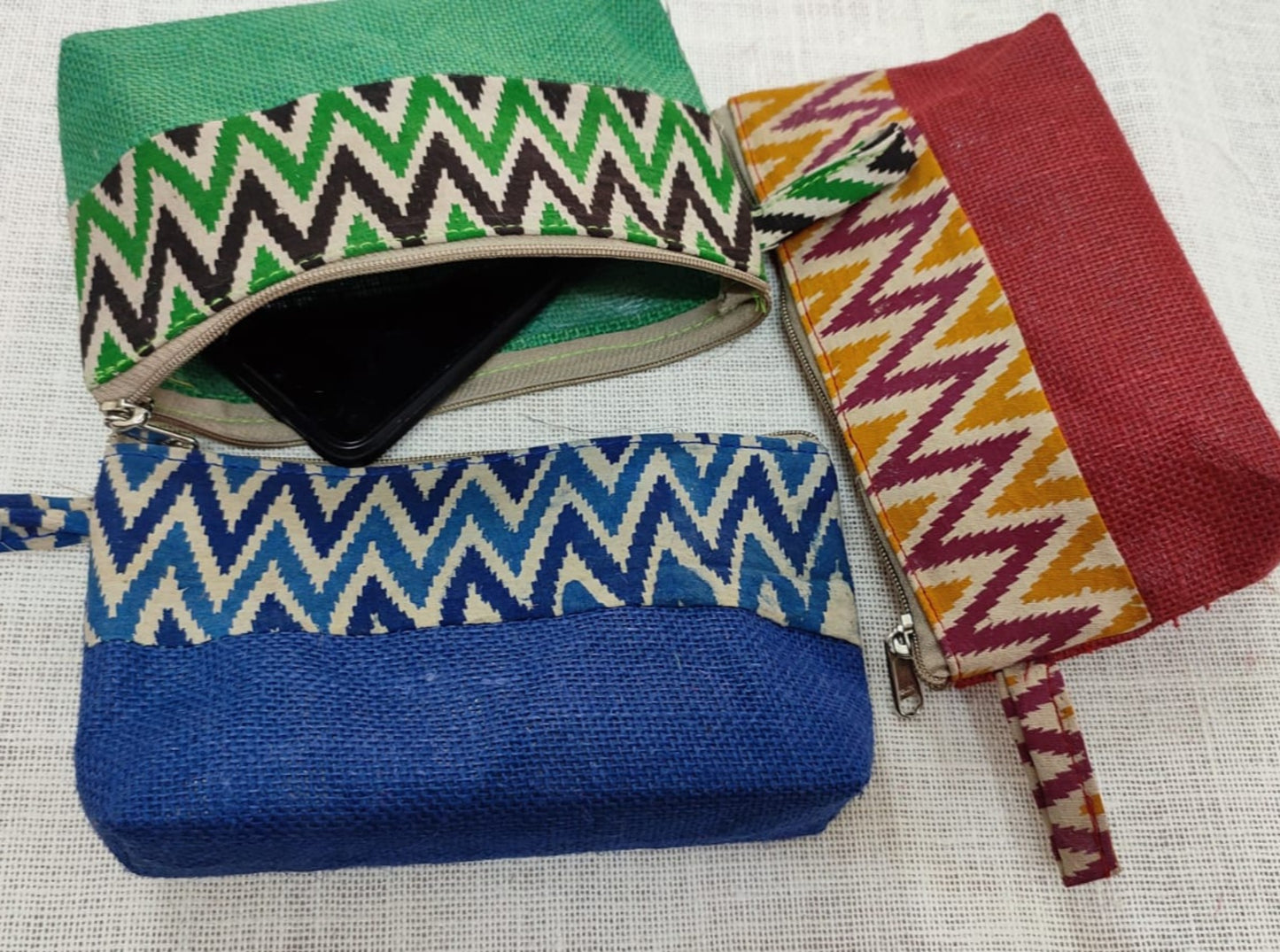 Trendy Jute Ikkat Purse