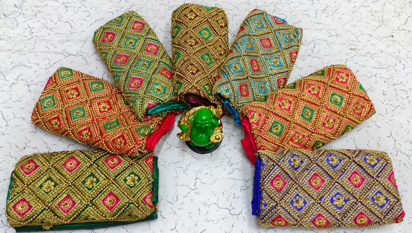 Raw Silk Aari Work Blouse Bit