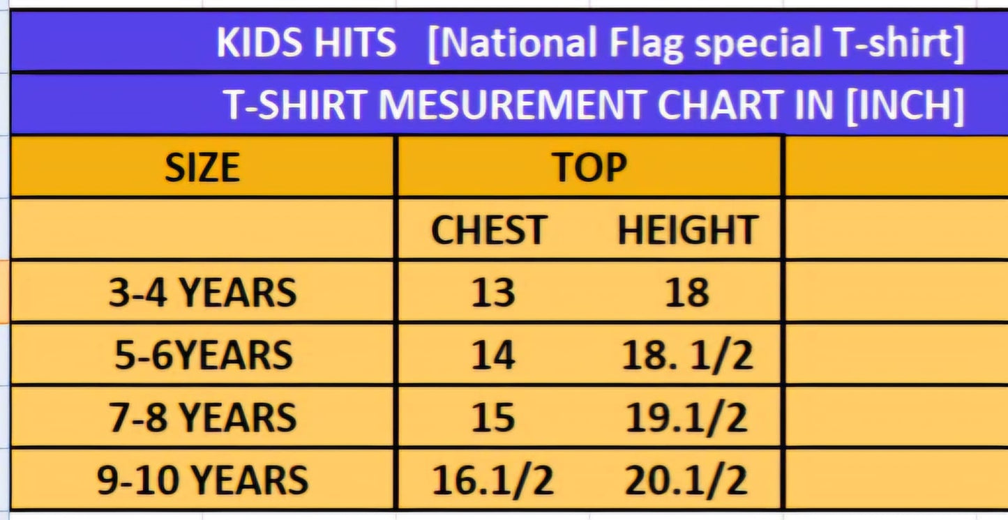 Tiranga Independence Day Tshirt for kids