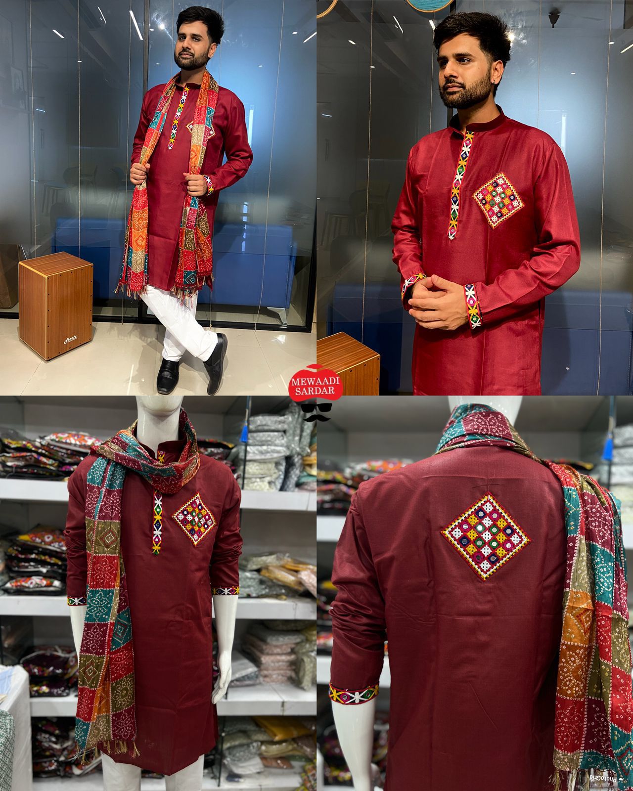 Navratri Men's Kurta & Dupatta
