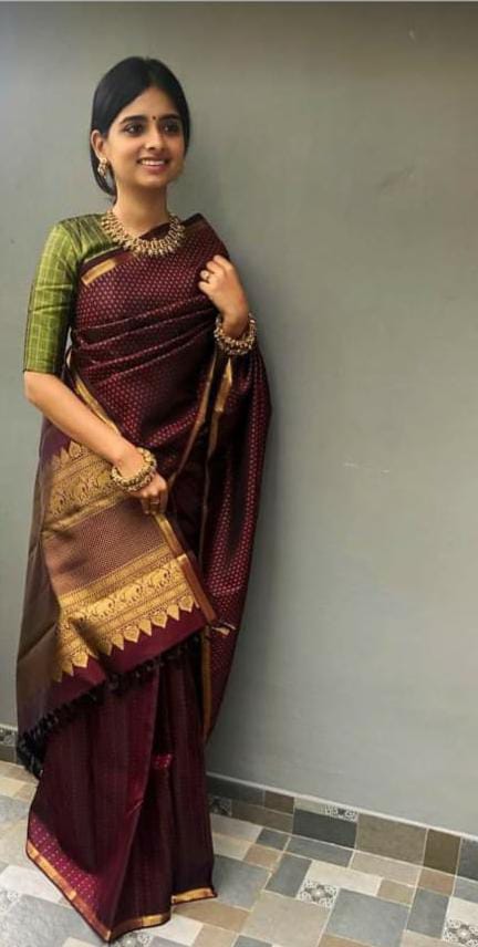 Kanchi Pure Silk Saree 2g Pure Jari