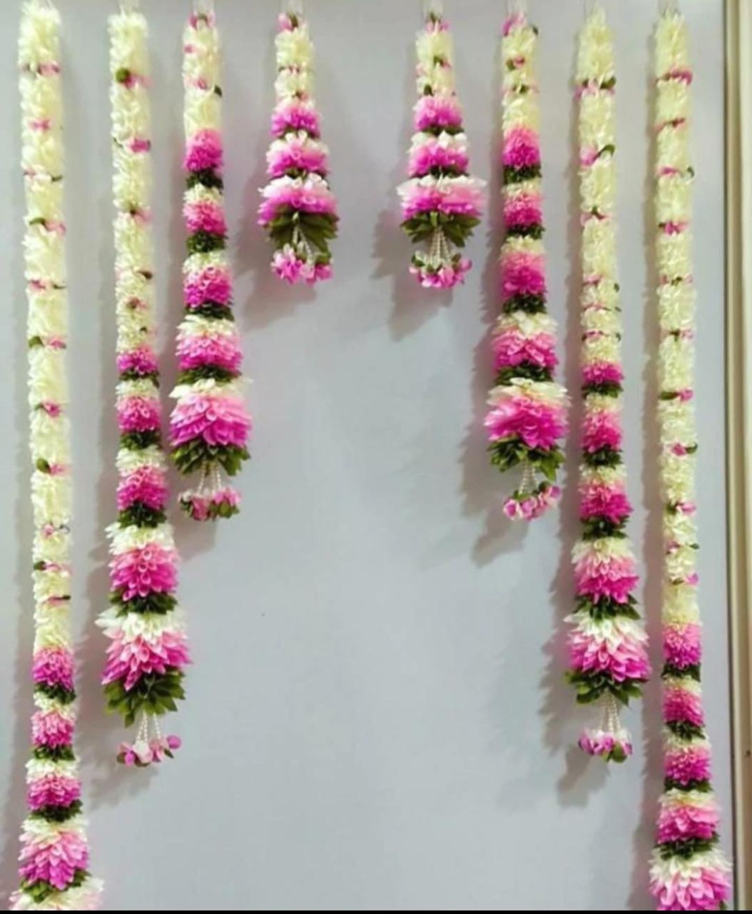 Conical Shape Artificial Floral Backdrop Torans