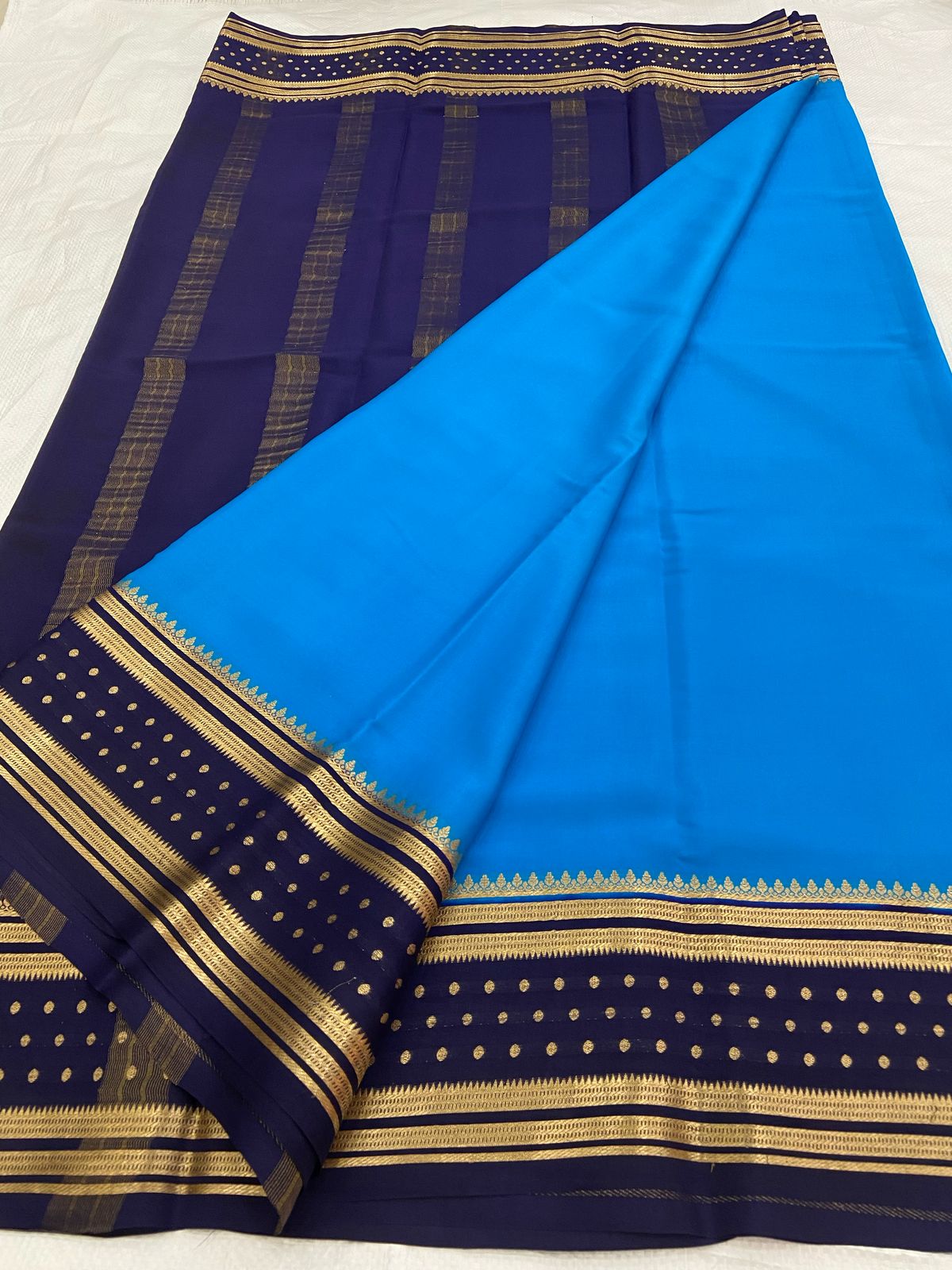 Plain Mysore Silk Sarees 120 gsm
