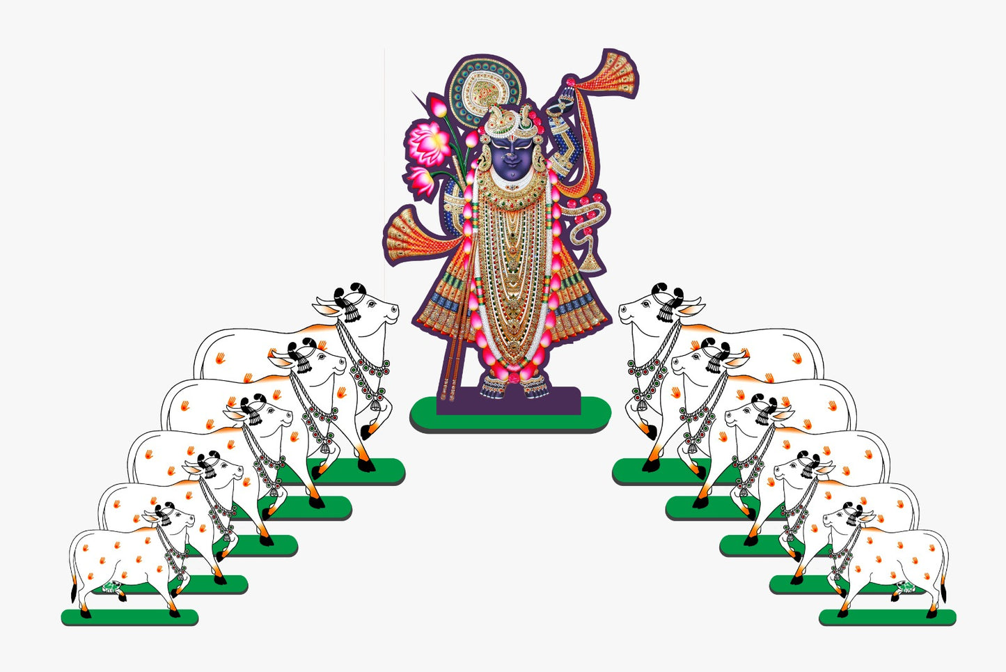 Krishna with 10 Cows sets