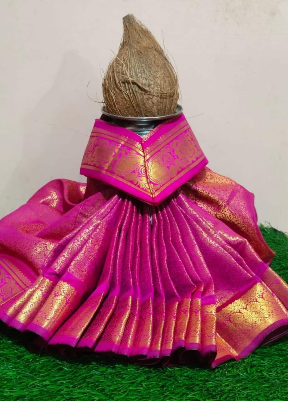 VaraMahalakshmi Kalash Readymade Saree