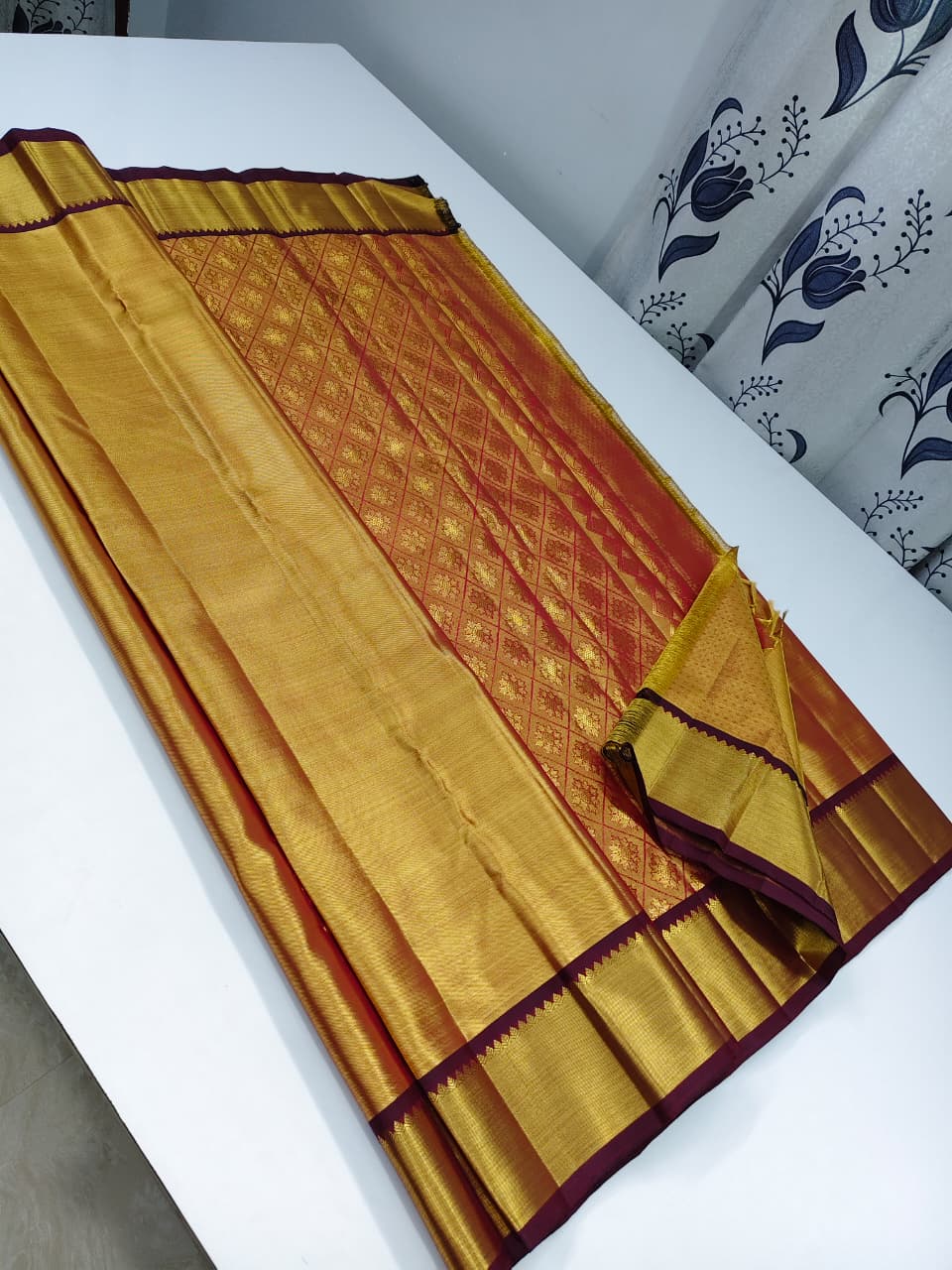 Golden Kanchi Bridal Silk Sarees