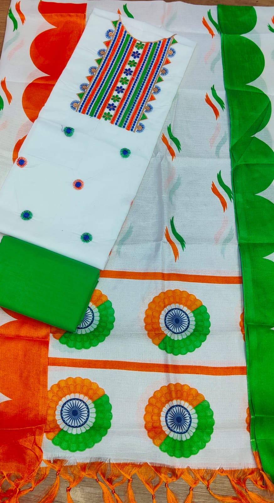 Tricolour Dress Material