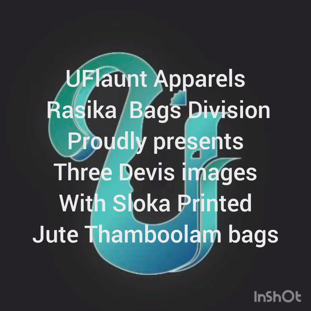 Sloka Printed Jute Thamboolam Bags