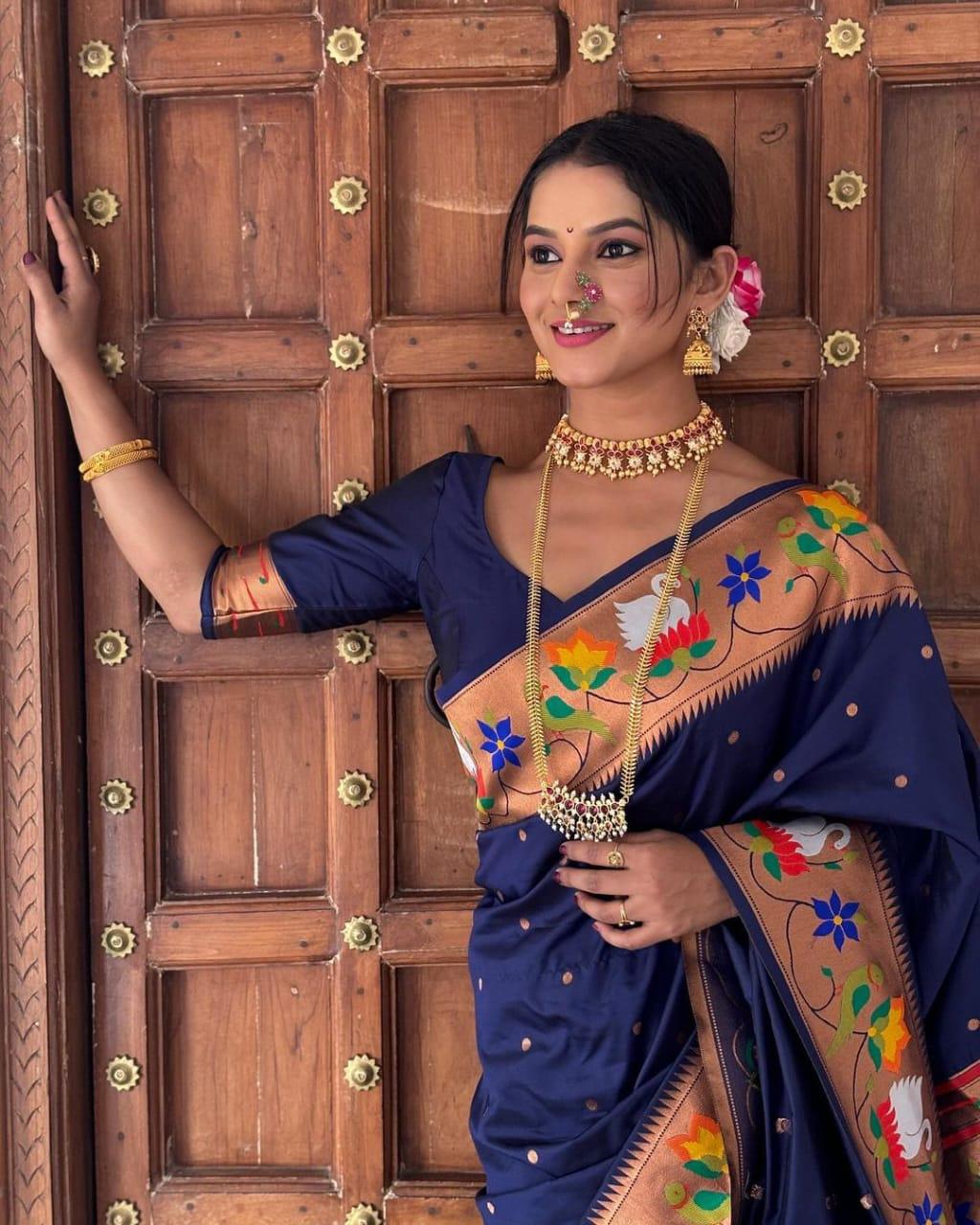 Kadiyal Paithani Silk Sarees