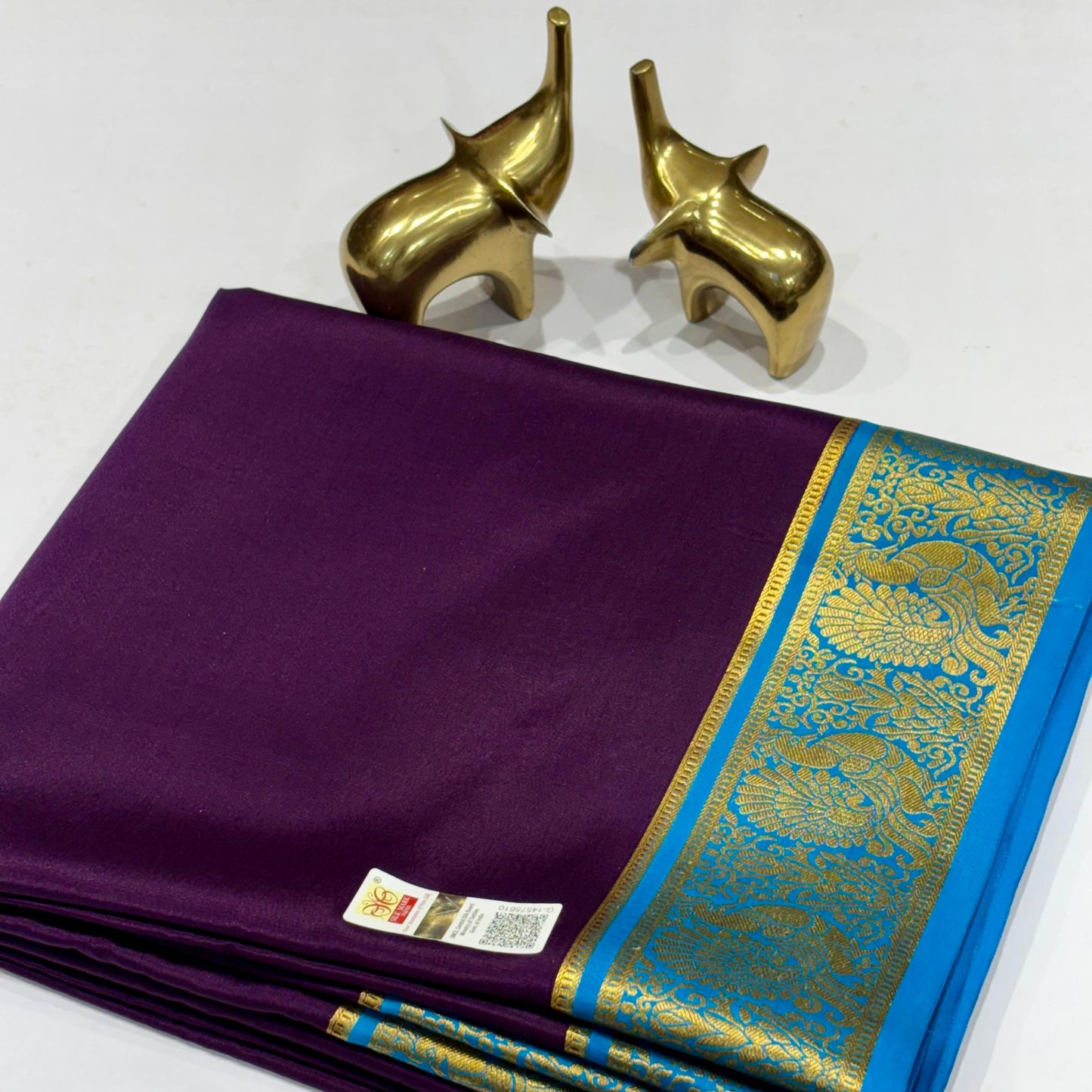 Plain Mysore Silk Sarees 120 gsm