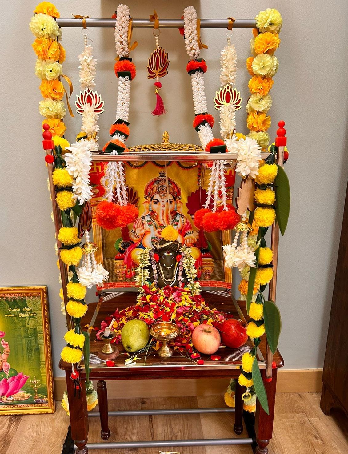 Foldable Pooja Mandapam Mild Steel