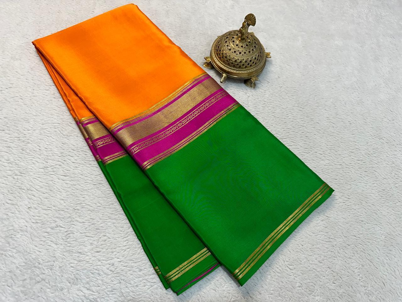 KSIC 3D Pattern Pure Mysore Silk Sarees