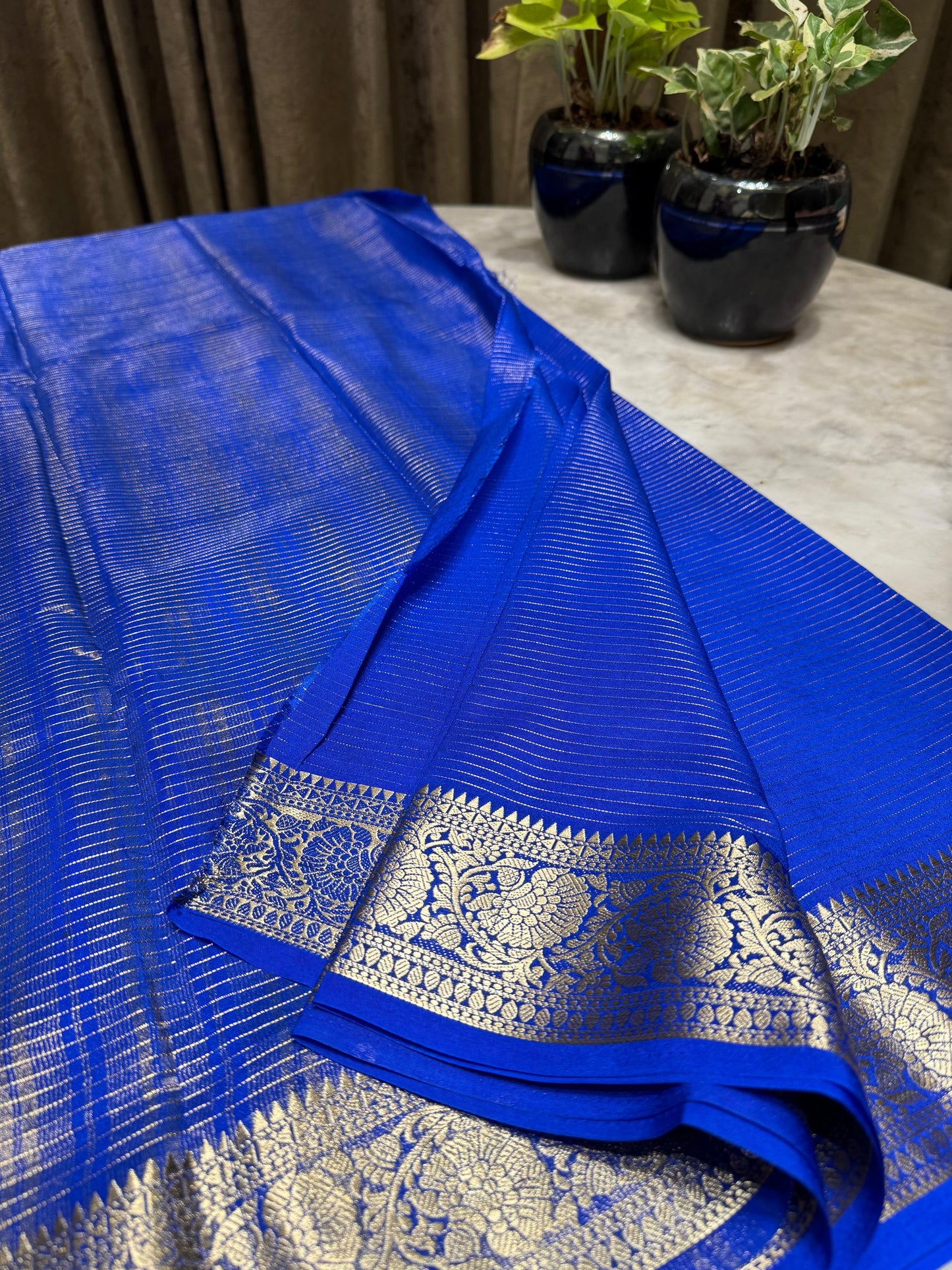 Semi Mysore Silk Checked Sarees