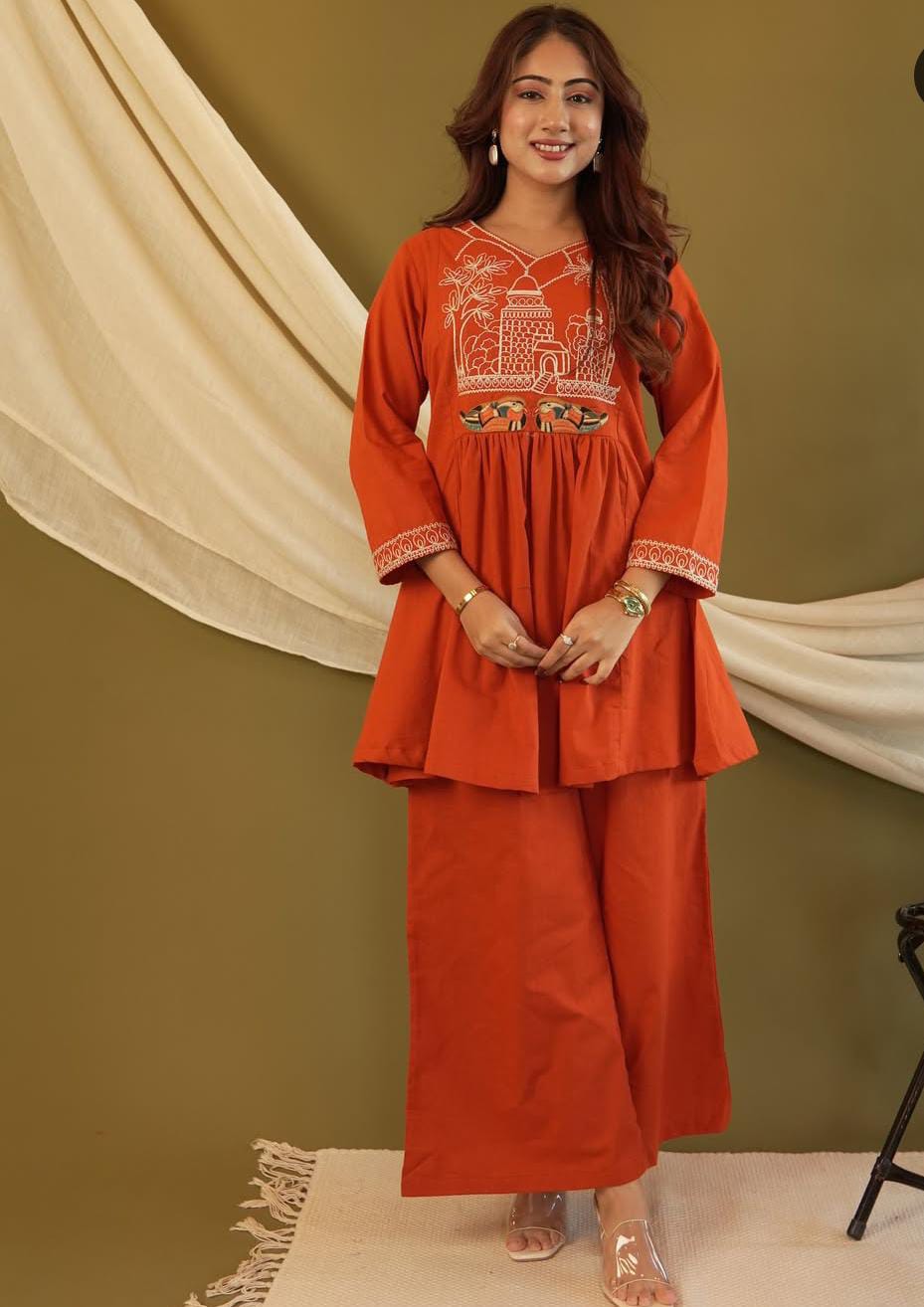 Cotton Slub Kurti Pant