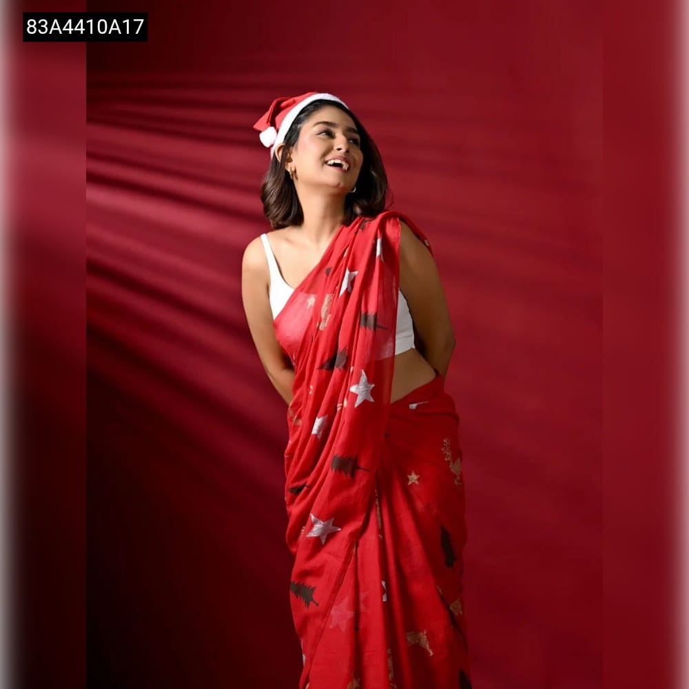 Christmas Special Linen Sarees