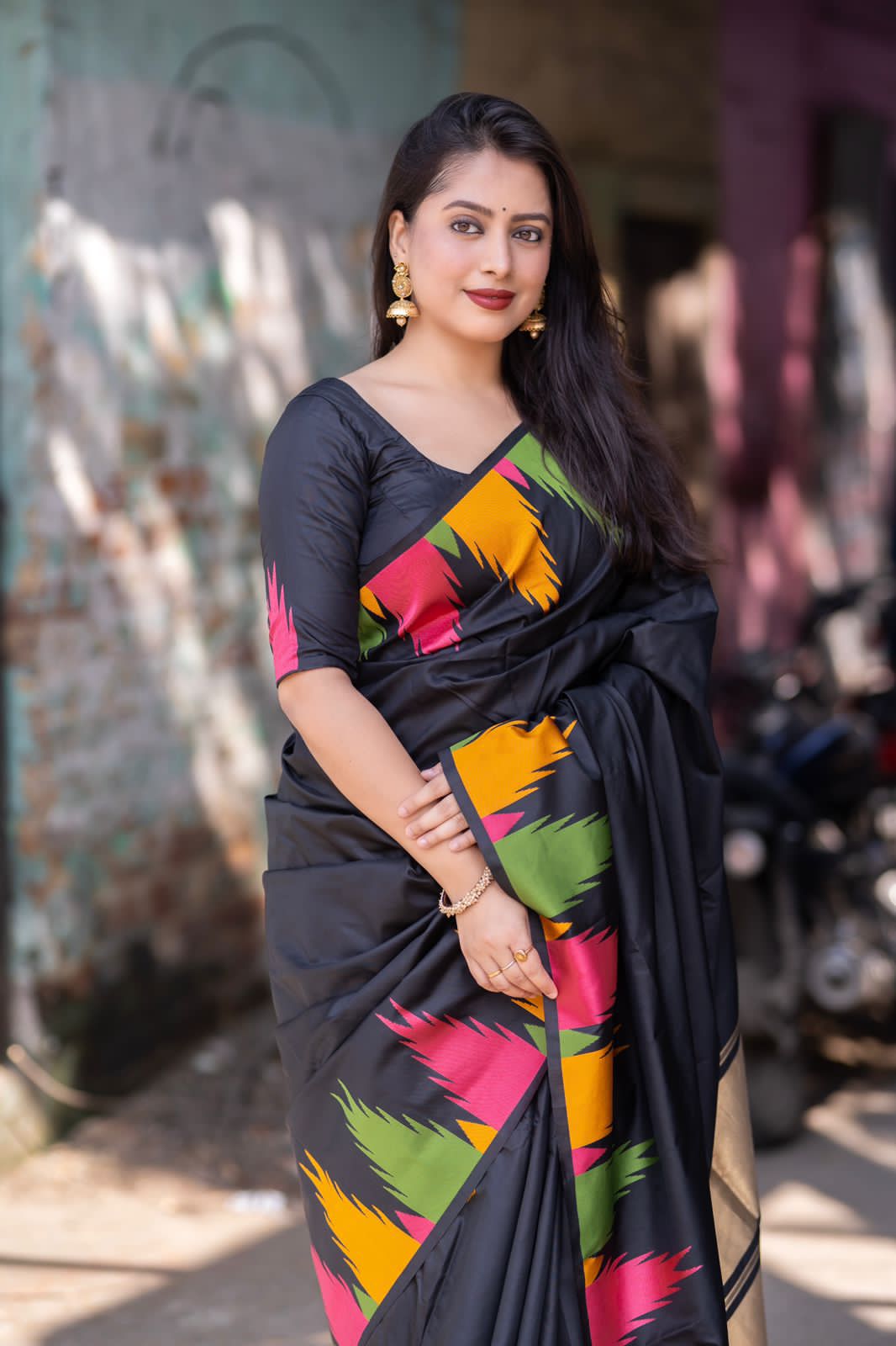 Temple Border Soft Silk Sarees