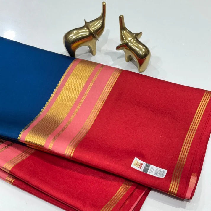 KSIC 3D Pattern Pure Mysore Silk Sarees