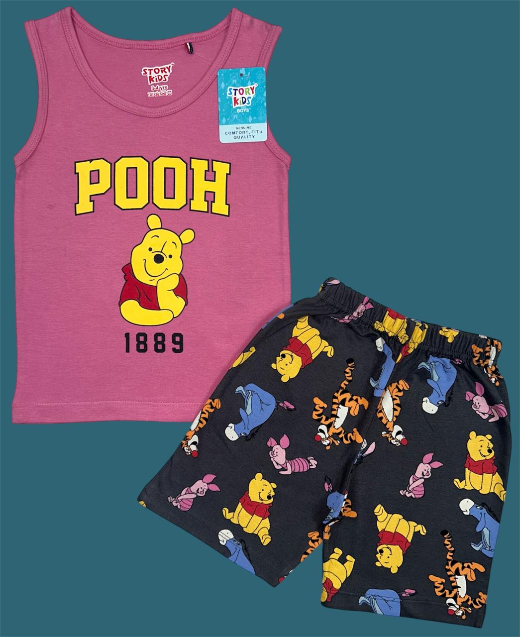 Boys Sleeveless Cotton T-shirts and shorts Pack of 2