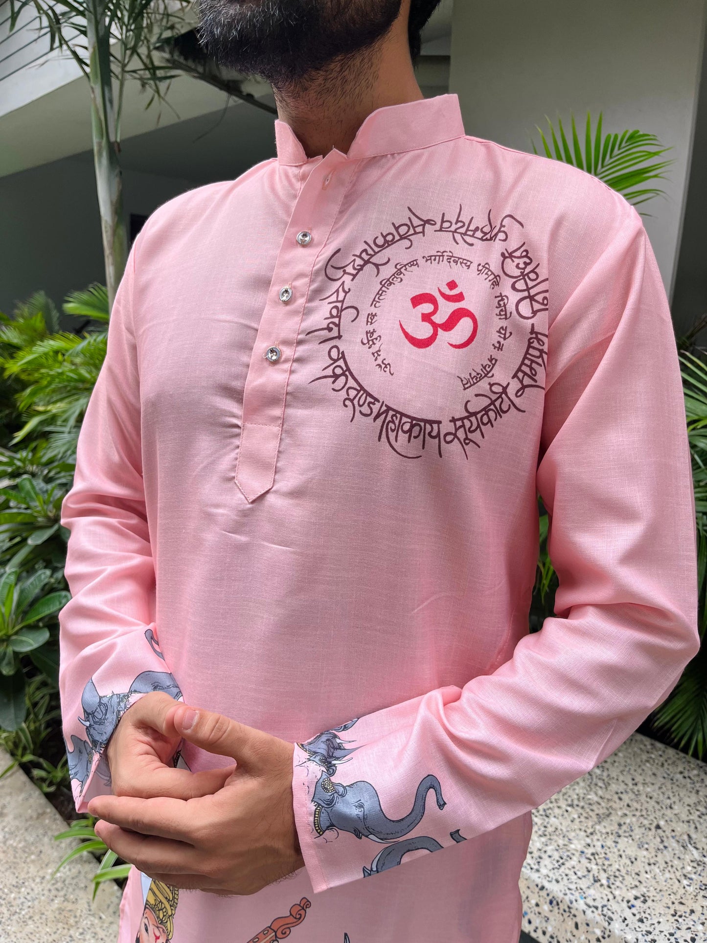 Ganpati Printed Men's Kurta