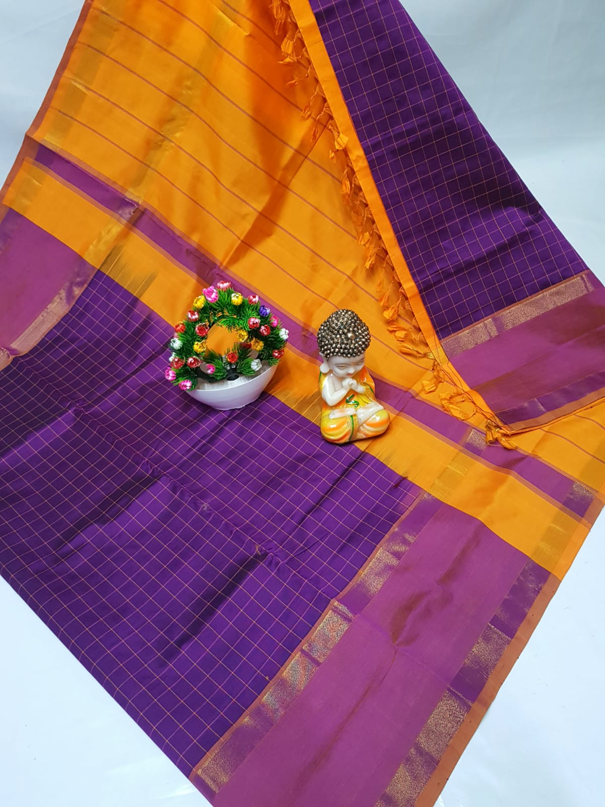 Uppada Mahanati checks sarees