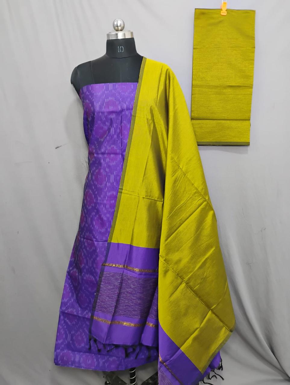 Ikkat Soft Silk Dress Materials