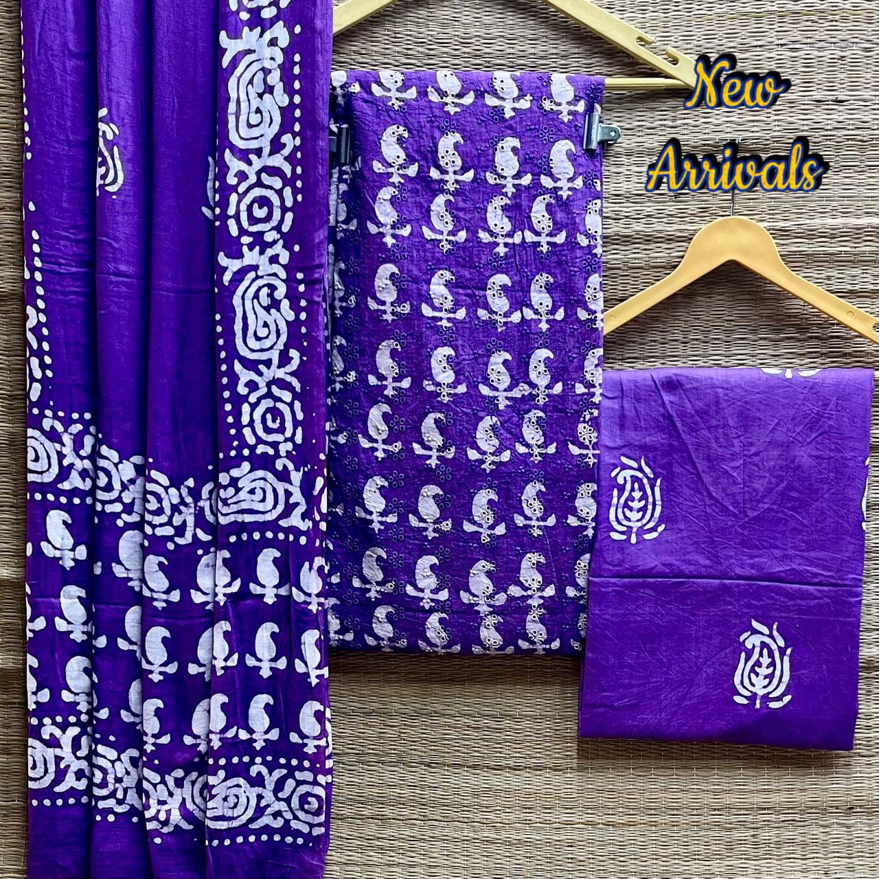 Batik cotton dress material