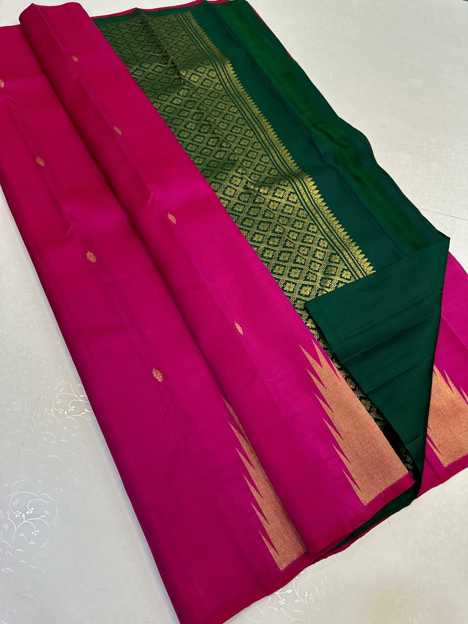 Temple Border Kanchi silk sarees