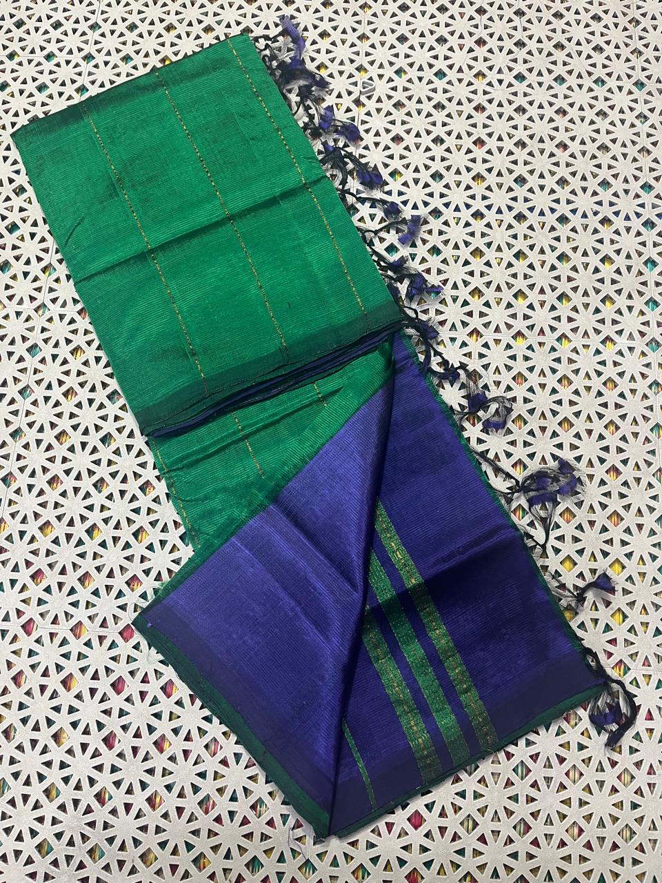 Mangalagiri Pattu Zari Lines Sarees