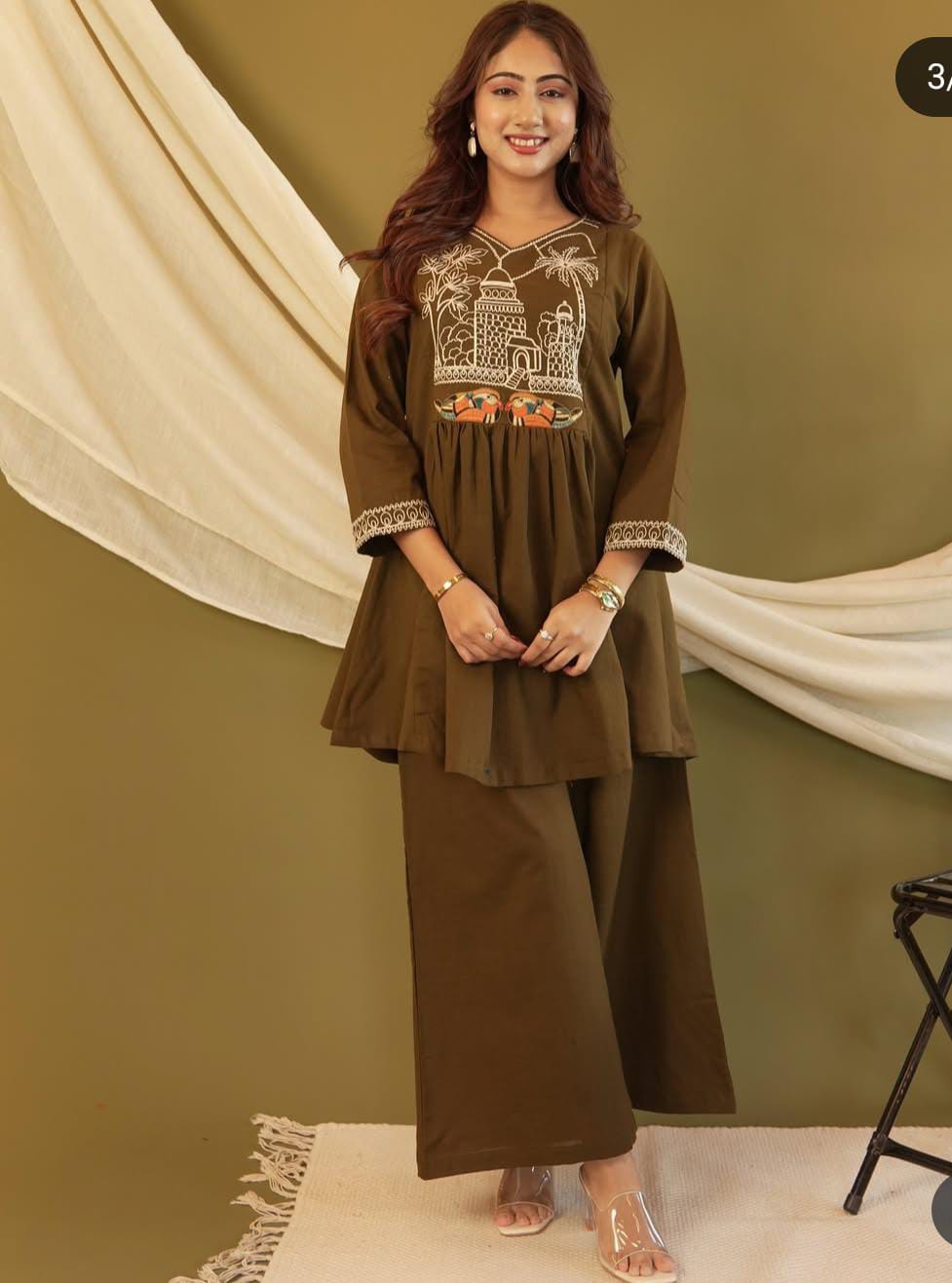 Cotton Slub Kurti Pant