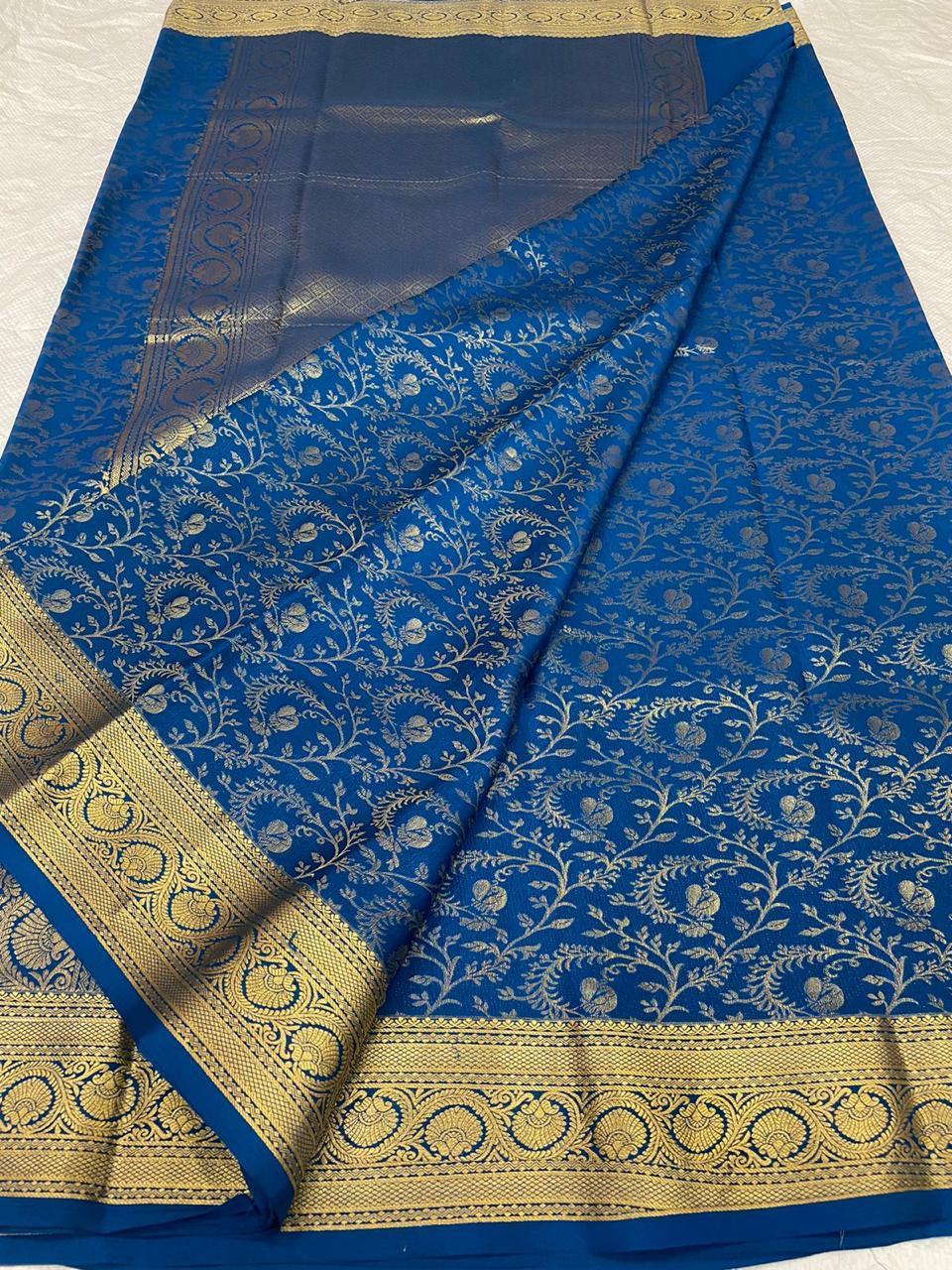 Brocade Pure Mysore Silk Sarees