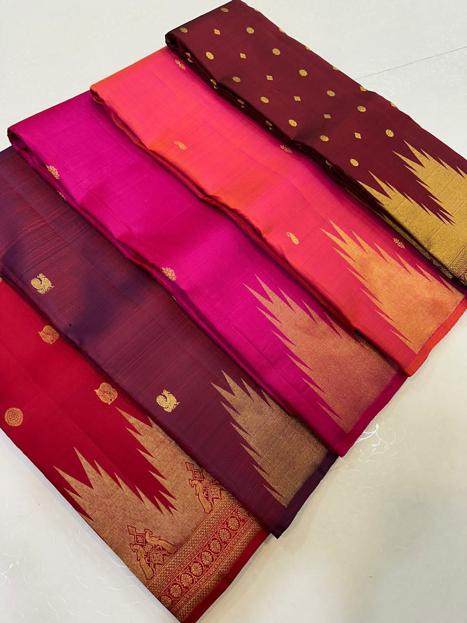 Temple Border Kanchi silk sarees