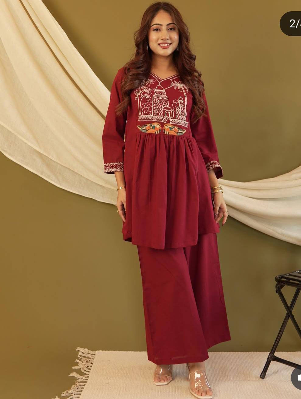 Cotton Slub Kurti Pant