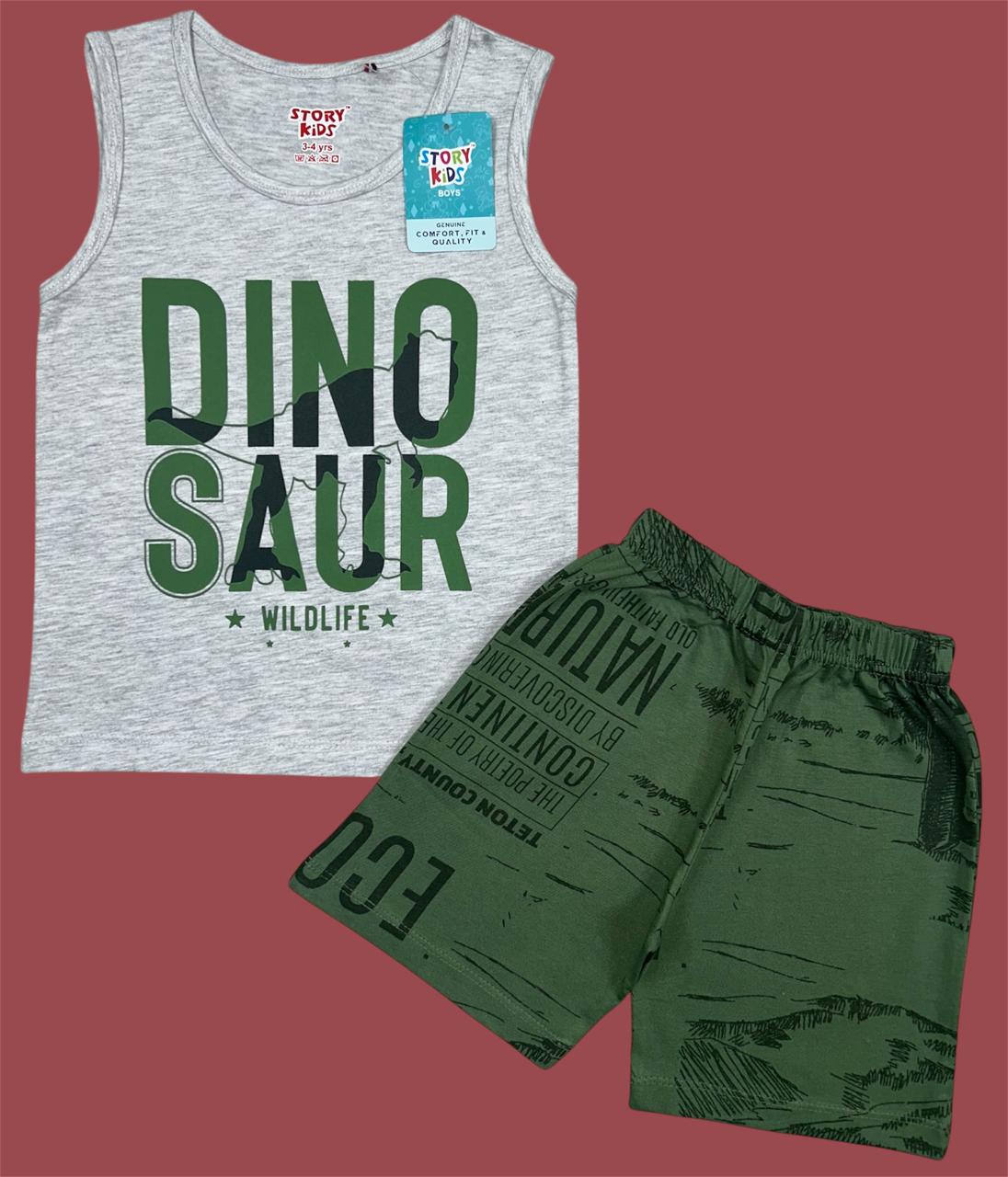 Boys Sleeveless Cotton T-shirts and shorts Pack of 2