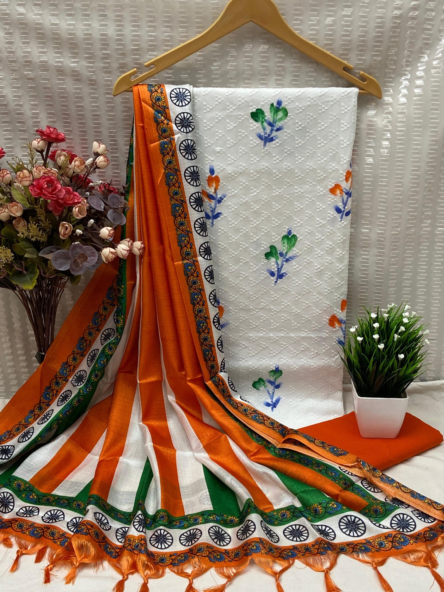 Tricolour Dress Material