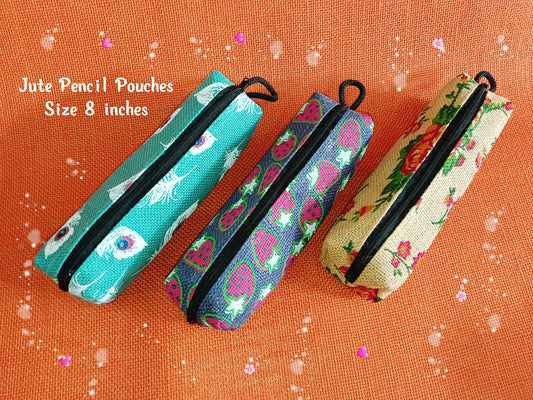 Jute Kids' Pencil Pouches set of 10