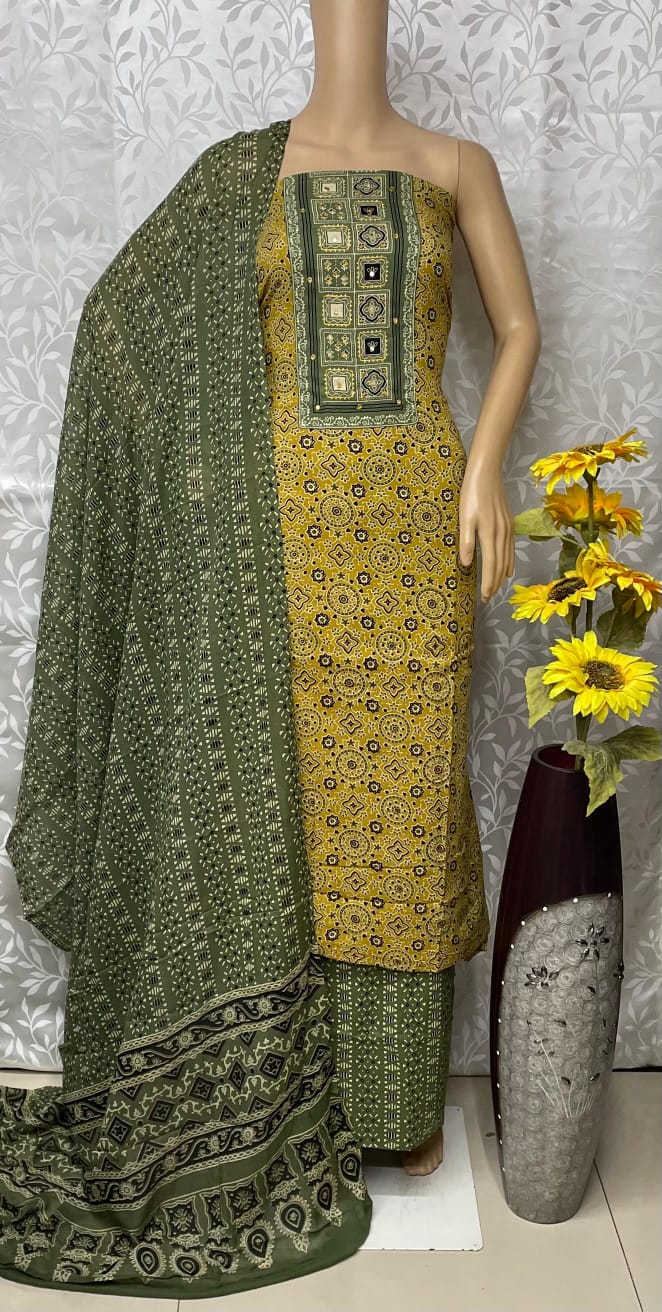 Gota Patti Pure Cotton Dressmaterials