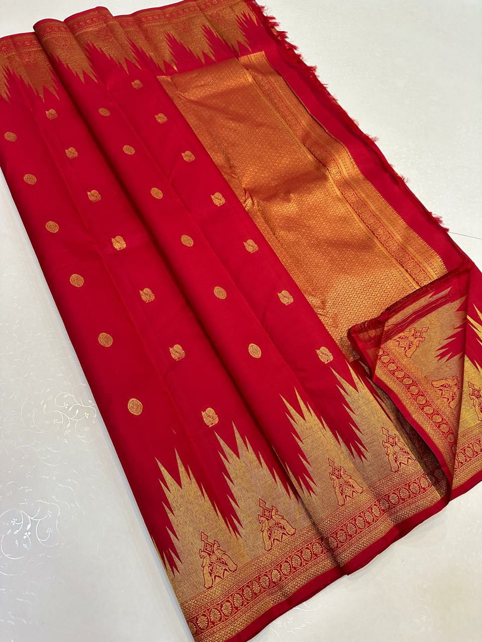Temple Border Kanchi silk sarees