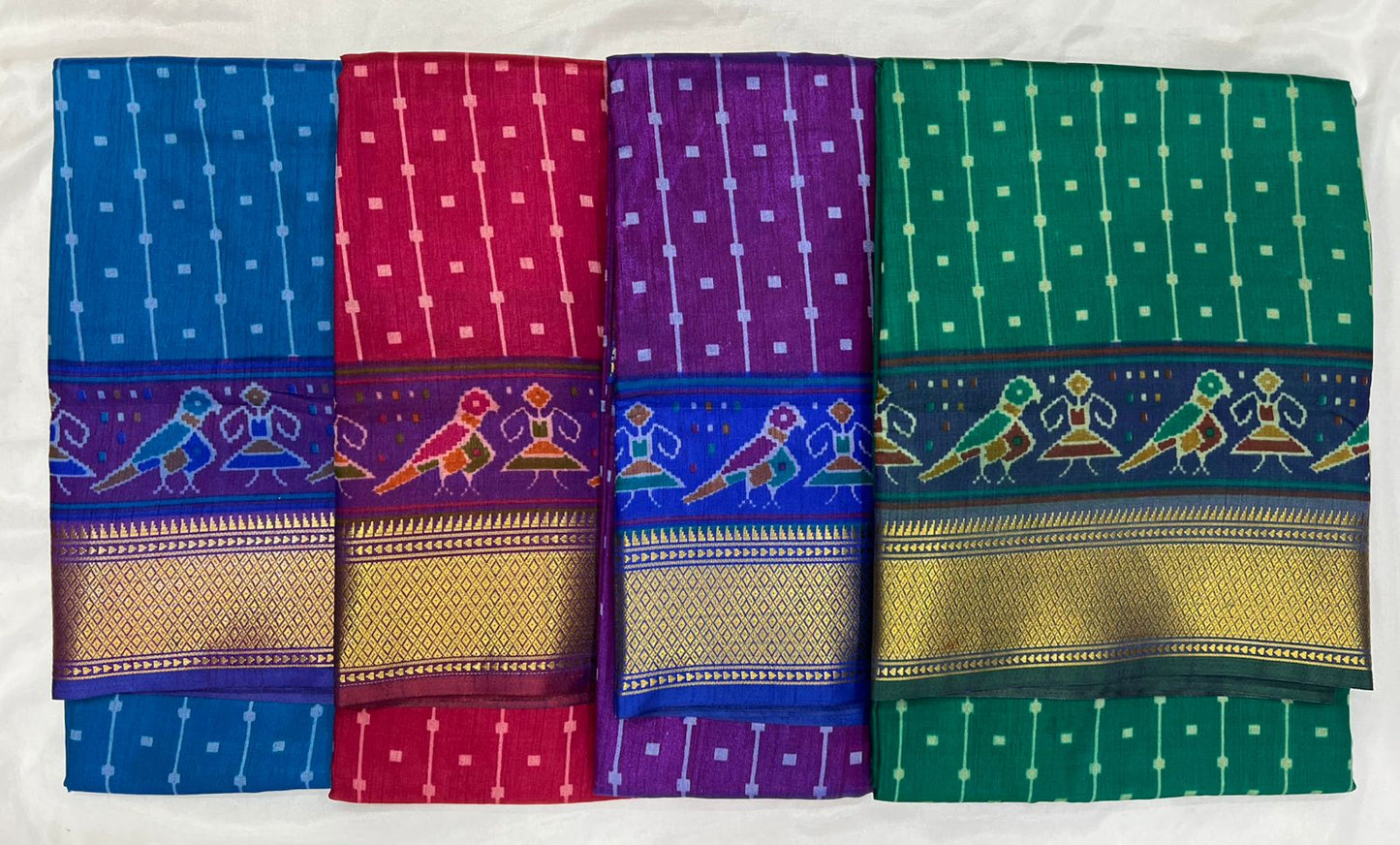 Patola Dual Tone Soft Silk Sarees