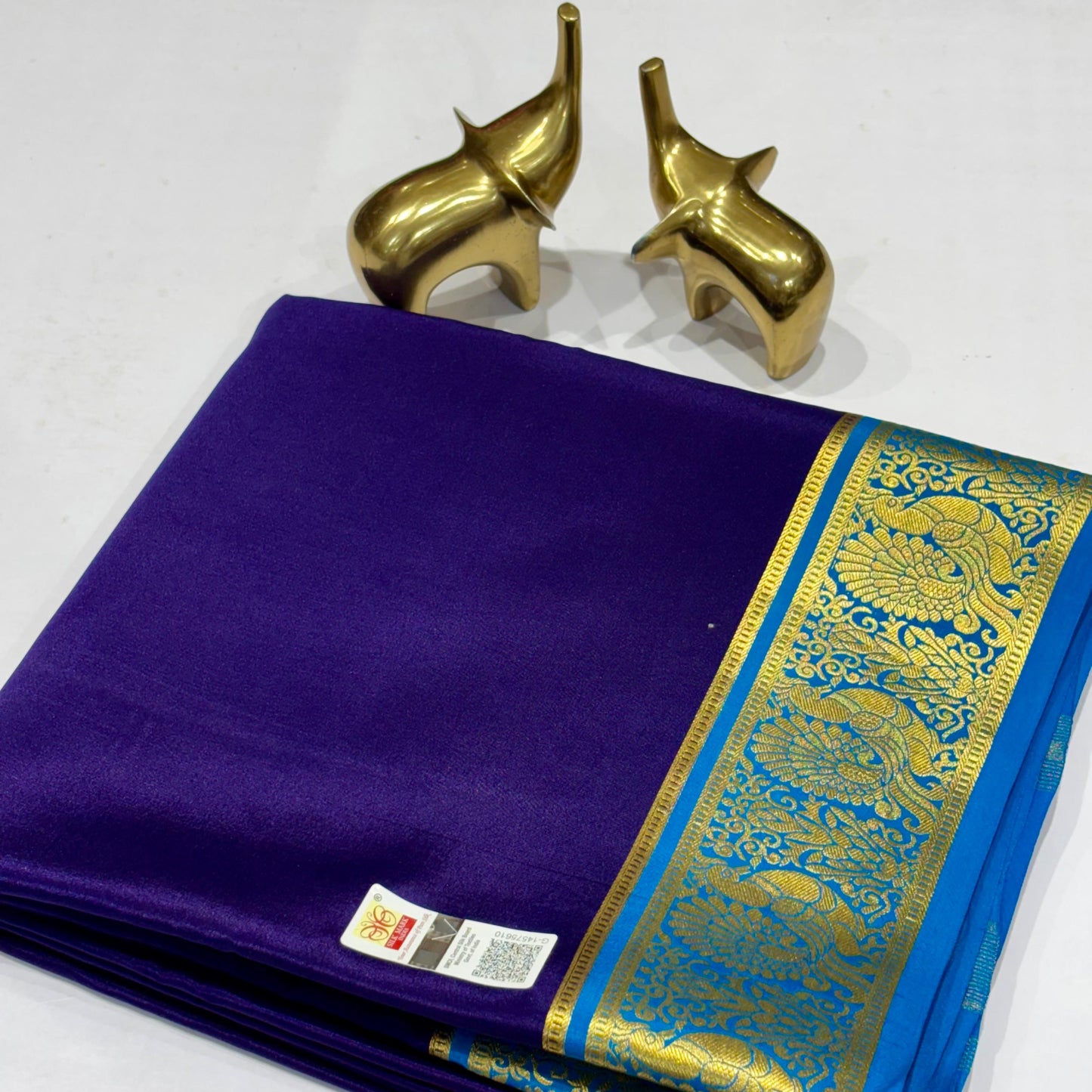 Plain Mysore Silk Sarees 120 gsm