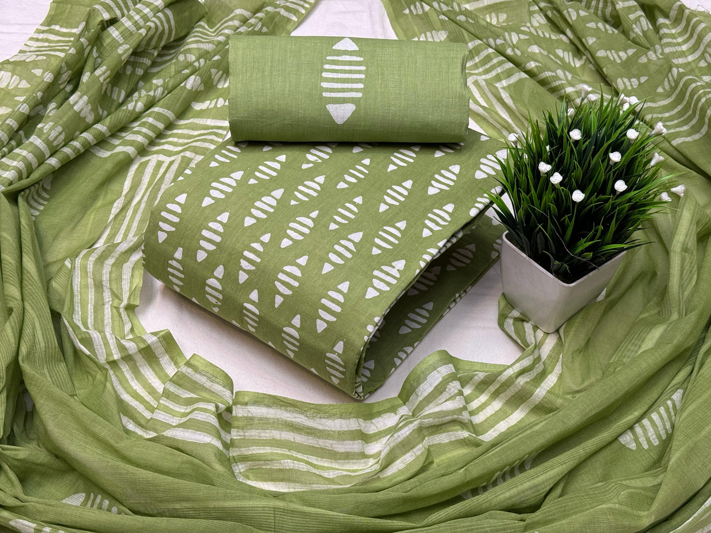 Batik cotton dress material