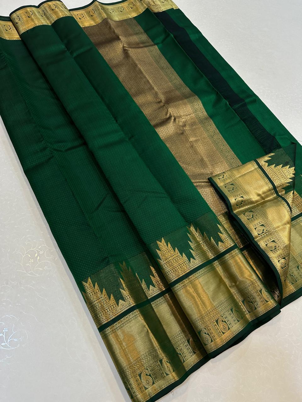 Temple Border Kanchi silk sarees