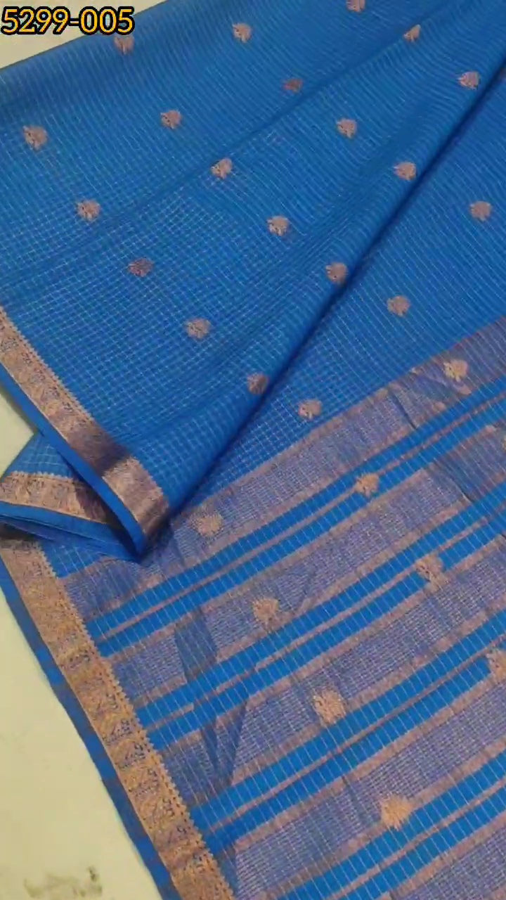 Semi Mysore Silk Checked Sarees