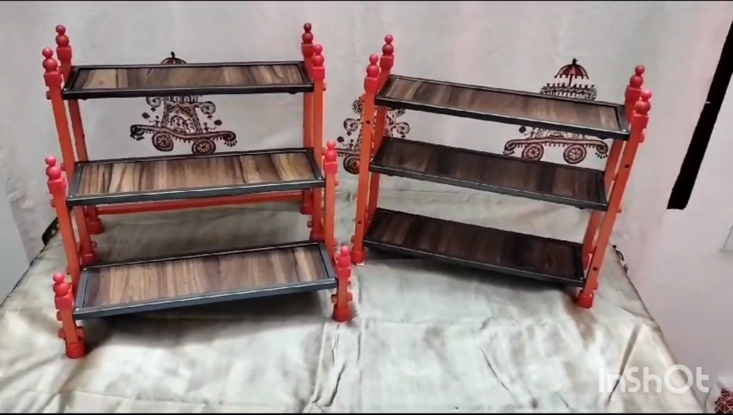 3 STEPS WOODEN RACKS