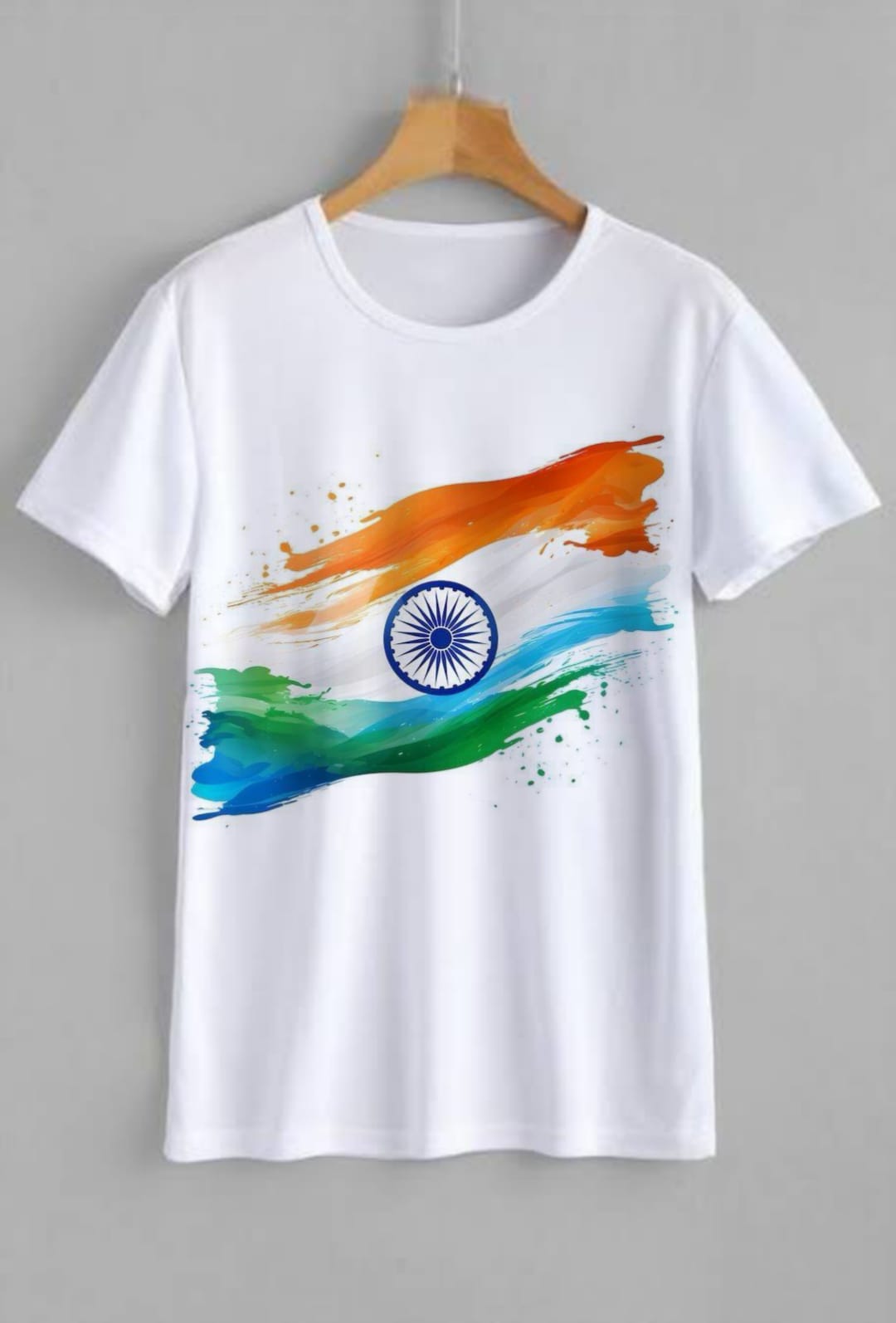 Patriotic Theme White T-shirts for Adults