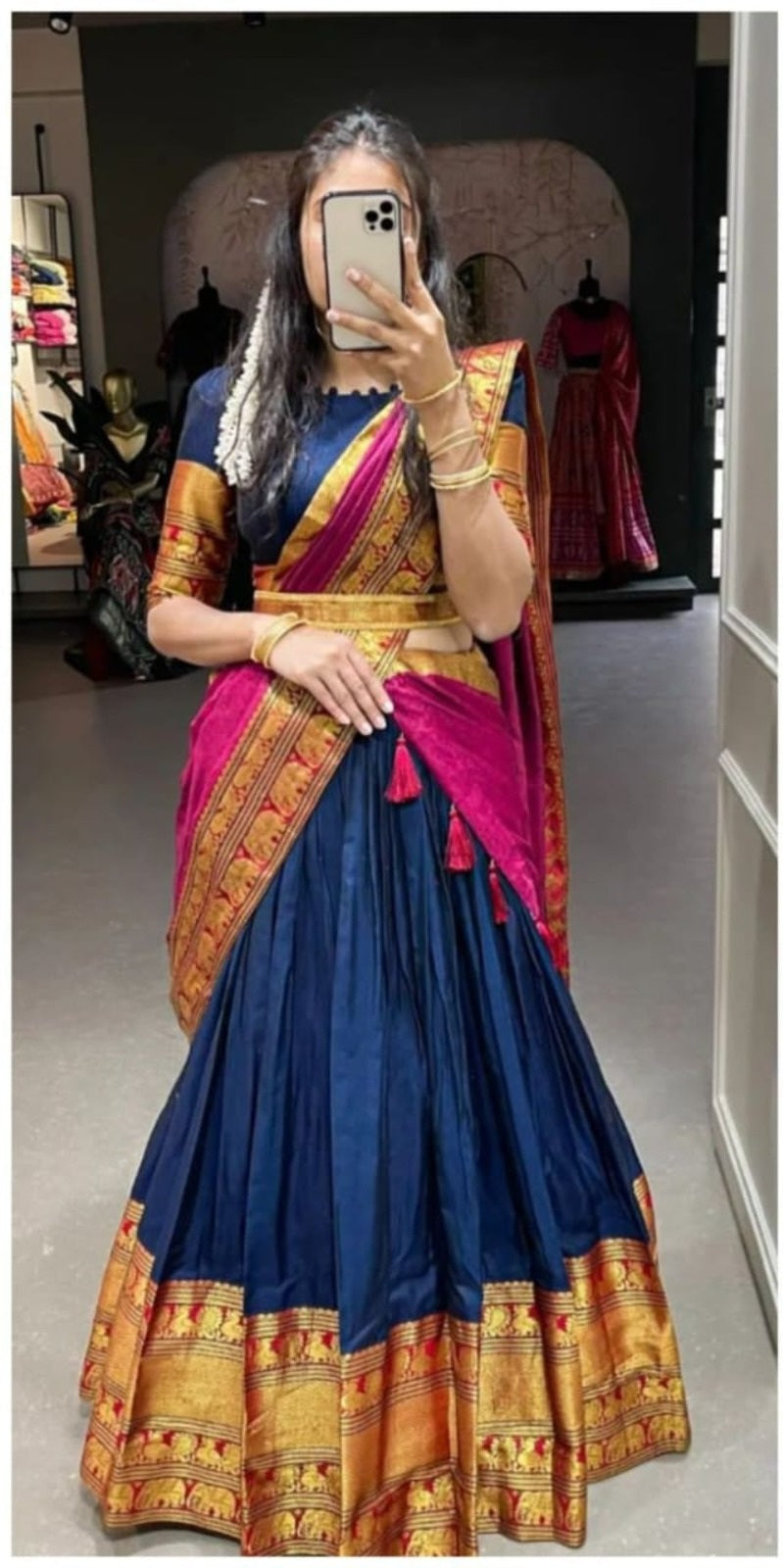 Narayanpet Half Saree Unstitched