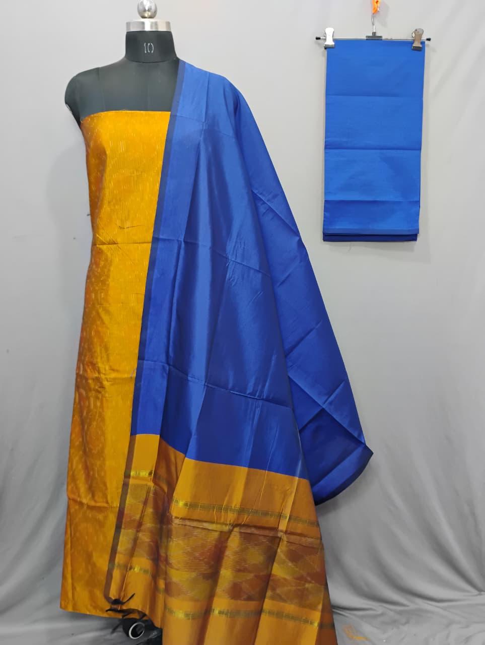 Ikkat Soft Silk Dress Materials
