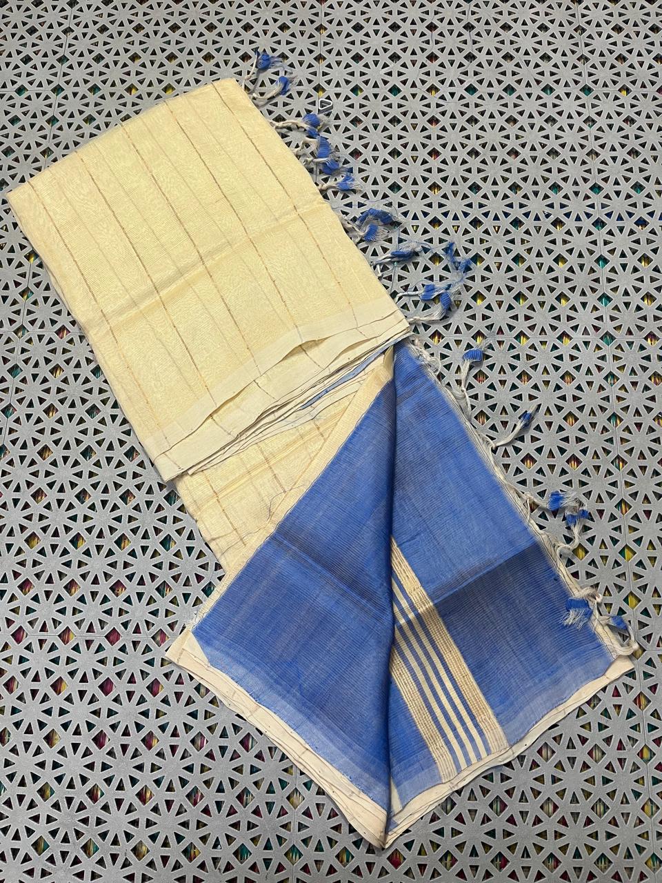Mangalagiri Pattu Zari Lines Sarees