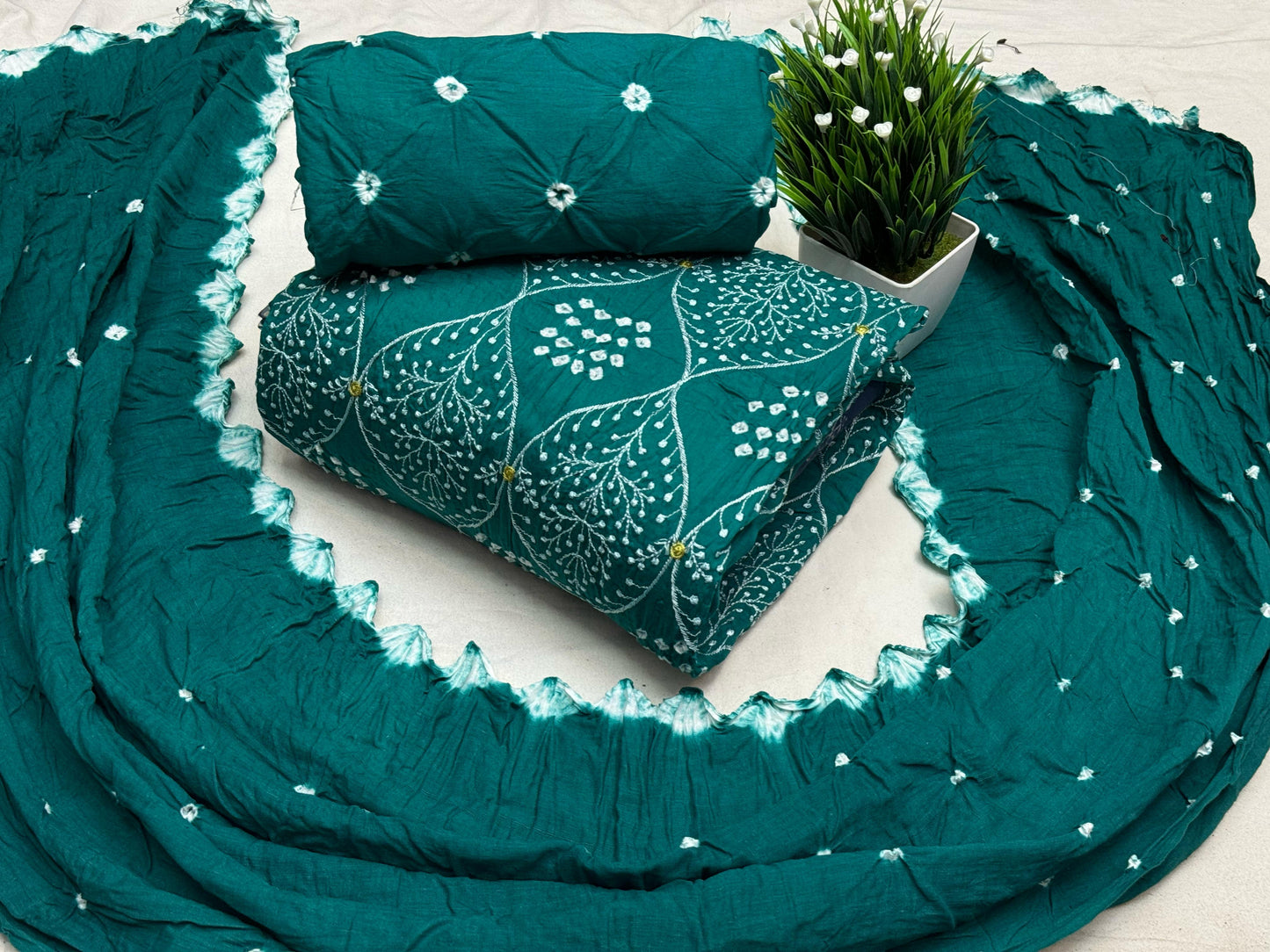 Bandhani Cotton Dress Material